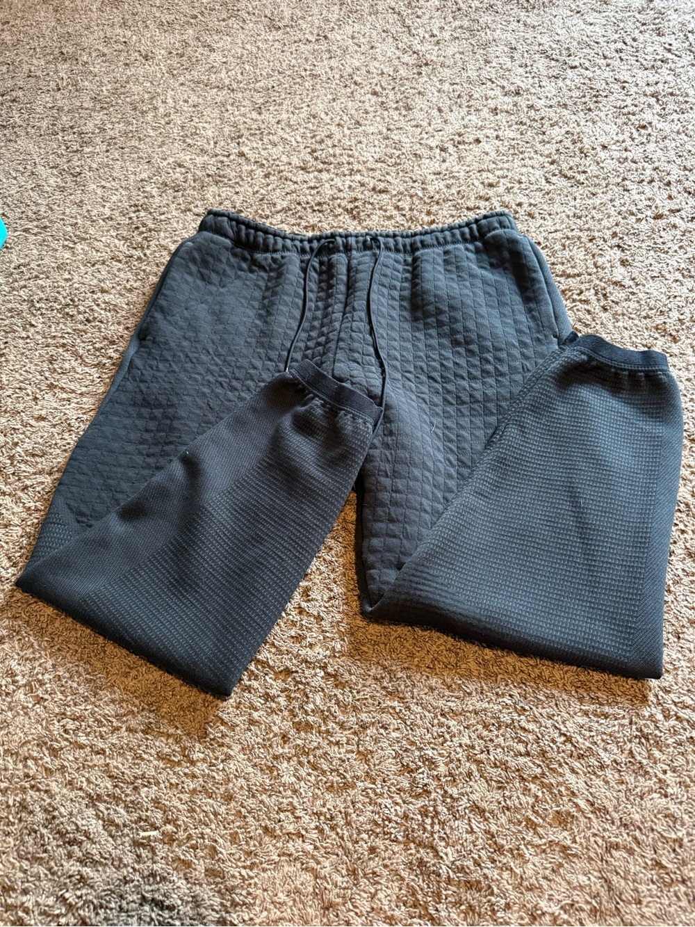 Nike Black Quilted Track Joggers